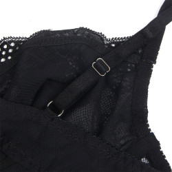 Subblime - 955618 Body En Dentelle Avec Fermeture En Bas Noir S/M